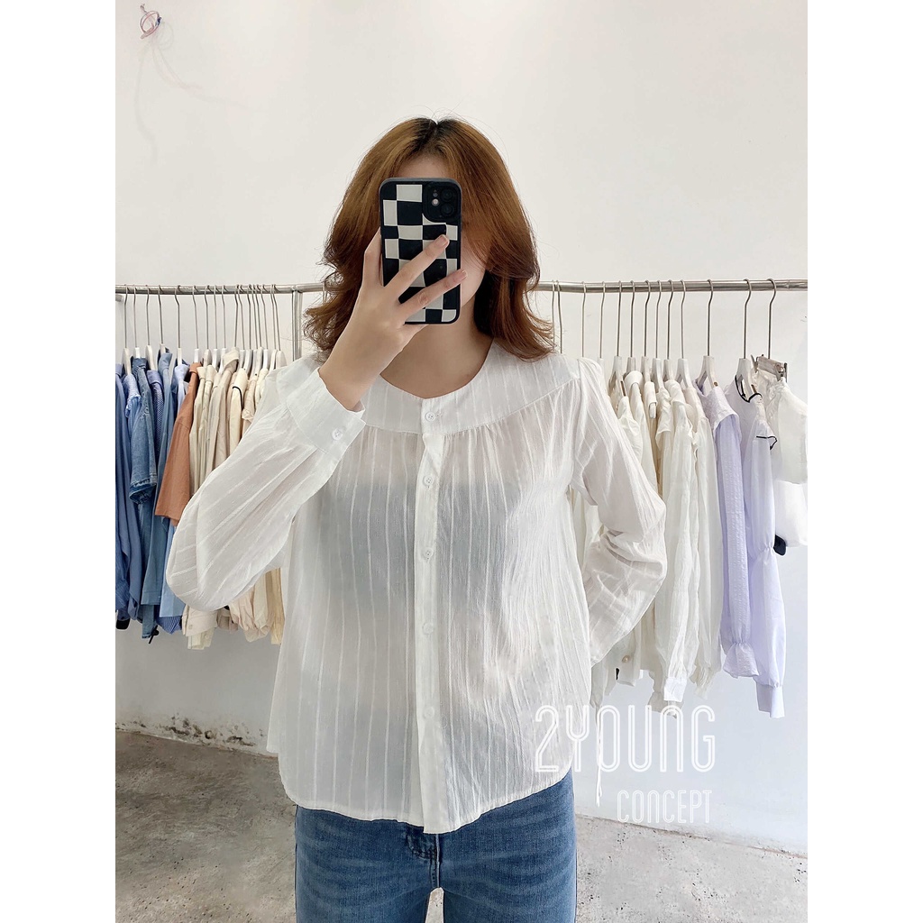 [2YOUNG] [ẢNH THẬT SHOP CHỤP] Áo tay dài vải sọc dọc nhí A1474