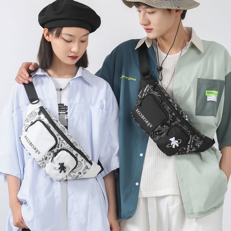 Túi Đeo Chéo Ngực Bằng Nylon Thời Trang Hàn Quốc Cho Nam