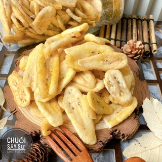 Chuối sấy giòn, chuối sứ sấy, chuối sấy 300g đồ ăn vặt Hà Nội vừa ngon vừa rẻ
