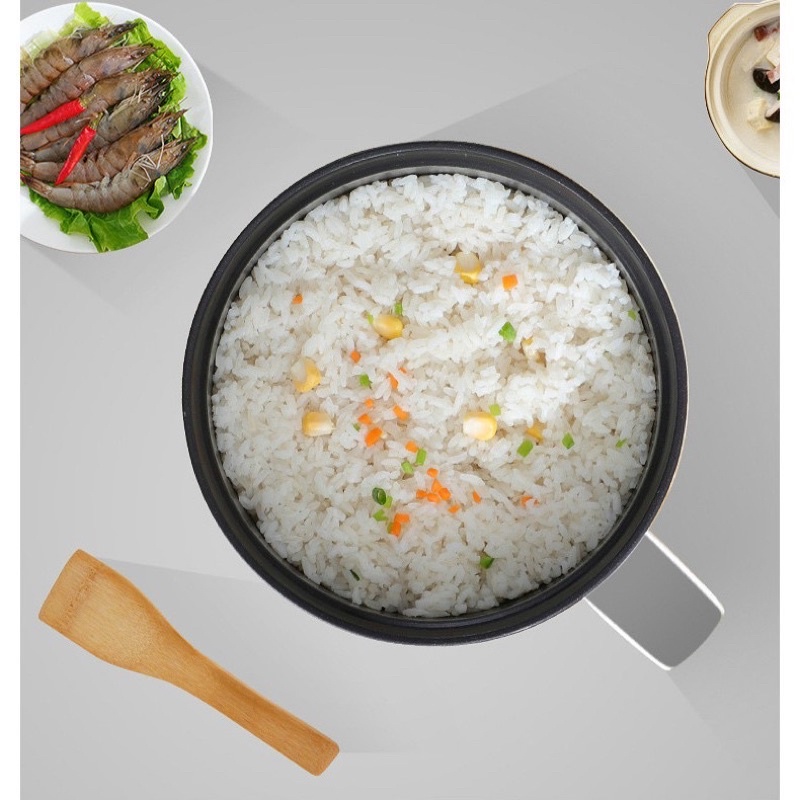 Nồi lẩu điện - Ca Mì Mini Đa Năng 1,8L Có Kèm Khay Hấp