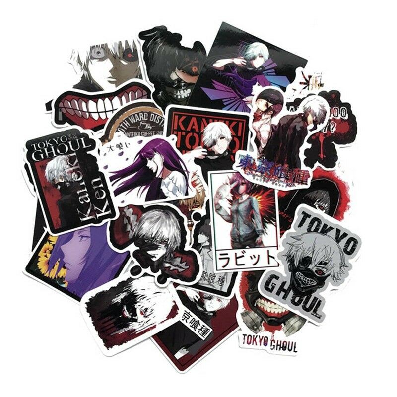 52 Pc Tokyo Ghoul Pegatinas Anime para Portátil Suitcas Monopatín Bicycle