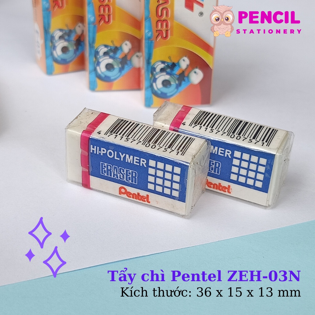 Gôm Tẩy Bút Chì Thiên Long Staedtler Pentel Dễ Thương, Gôm Tẩy Sạch Ít Bụi An Toàn Không Độc Hại