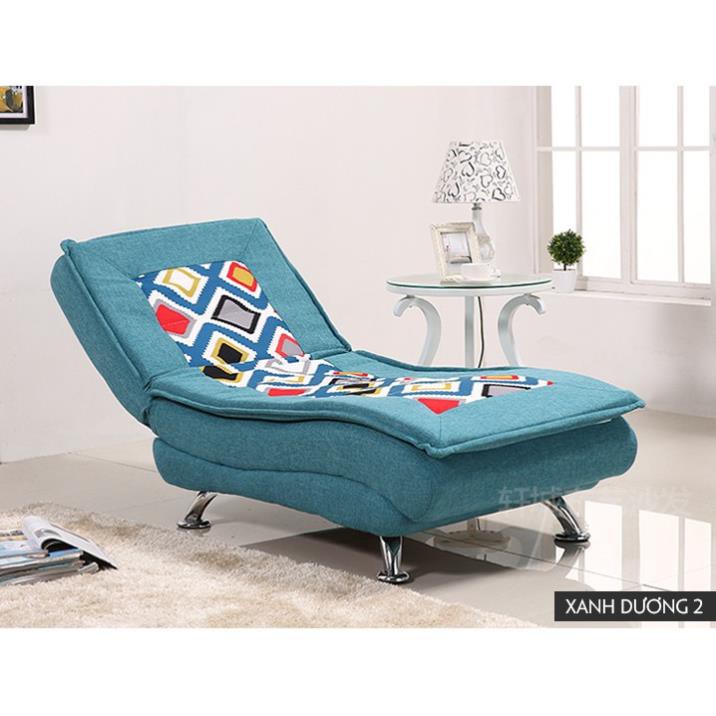 Ghế Sofa thư giãn kiêm giường Sofa thư giãn giải trí - KT: 178 x 70 x 45cm ( màu xanh )
