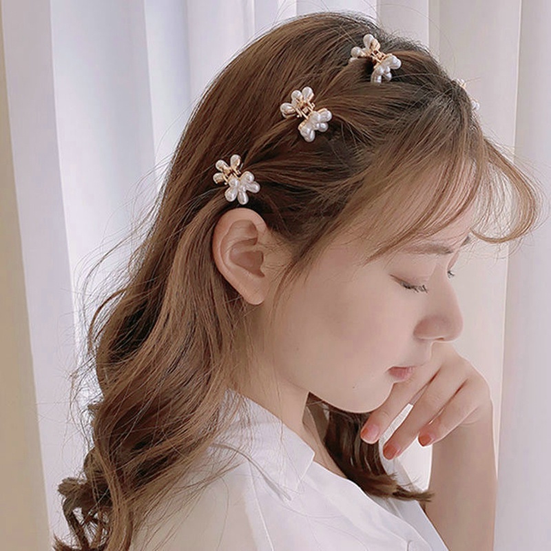 Kẹp Tóc Hình Hoa Đính Ngọc Trai Mini Dễ Thương Thời Trang Cho Nữ dreamdiary