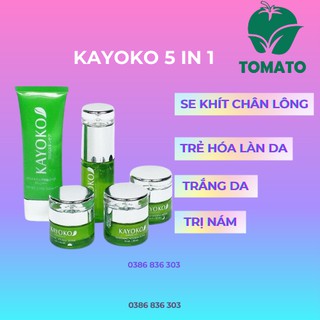 Bộ mỹ phẩm nám trắng da kayoko xanh 5 in 1 Nhật Bản chính hãng Mỹ Phẩm Mix