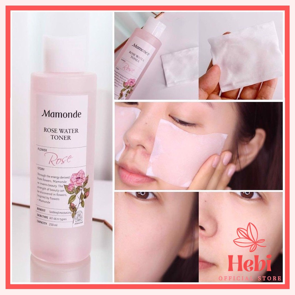 Toner Mamonde diếp cá cho da dầu mụn & Toner Mamonde Rose Water cho da khô NHH0003 hebi_officialstore