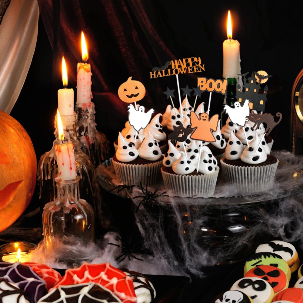 Que Cắm Trang Trí Bánh Kem Chủ Đề Halloween Dễ Thương Cho Trẻ Em I4Y1