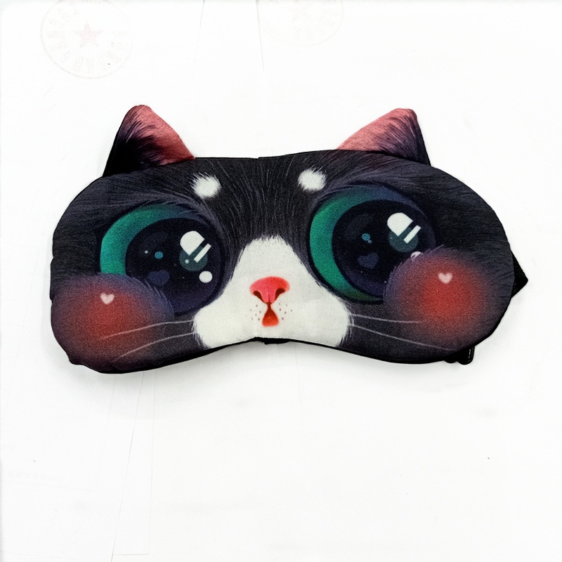 Bịt mắt ngủ massage thư giãn mắt, giảm thâm quầng vải Cotton không xù ngộ nghĩnh dễ thương MUNTECH BM01