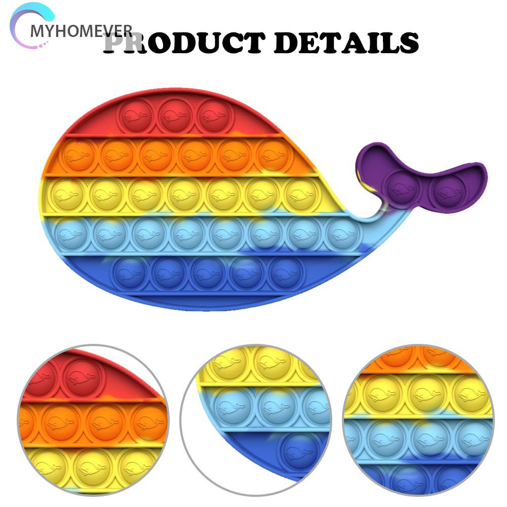 Pop It Fidget Đồ chơi Silicone Push Bubble Concentration Stress Relief Đồ chơis Fidget Đồ chơi Rainbow