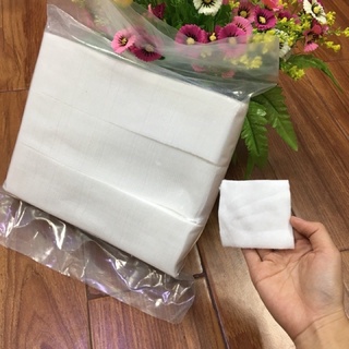 Bông miếng y tế cắt sẵn đa năng (320g), bông tẩy trang, lau mặt, spa phun xăm  (Loại cotton mịn đẹp)