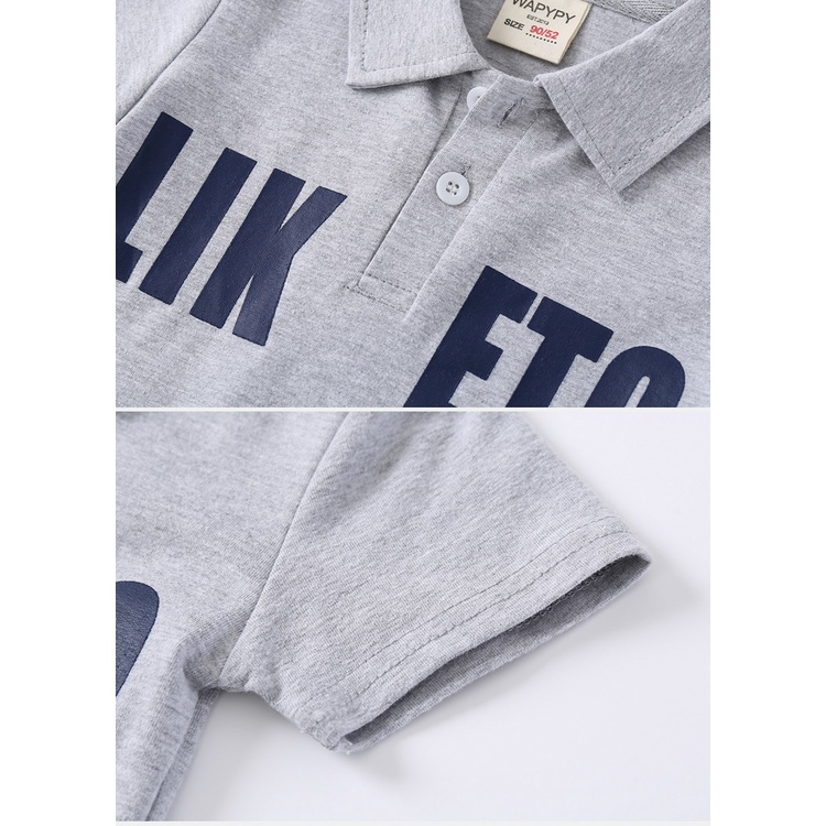 Áo polo SOFFNY tay ngắn bằng cotton thời trang mùa hè thích hợp cho bé