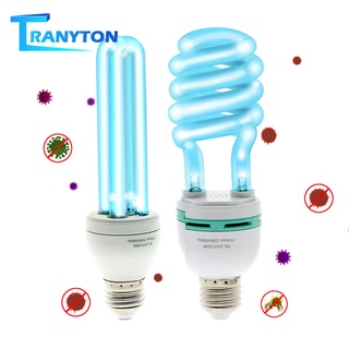 220V E27 Lamp Ultraviolet Bactericidal  Bulb Kill Dust Mite UVC Ozone double-sterilized UV Quartz Lamp