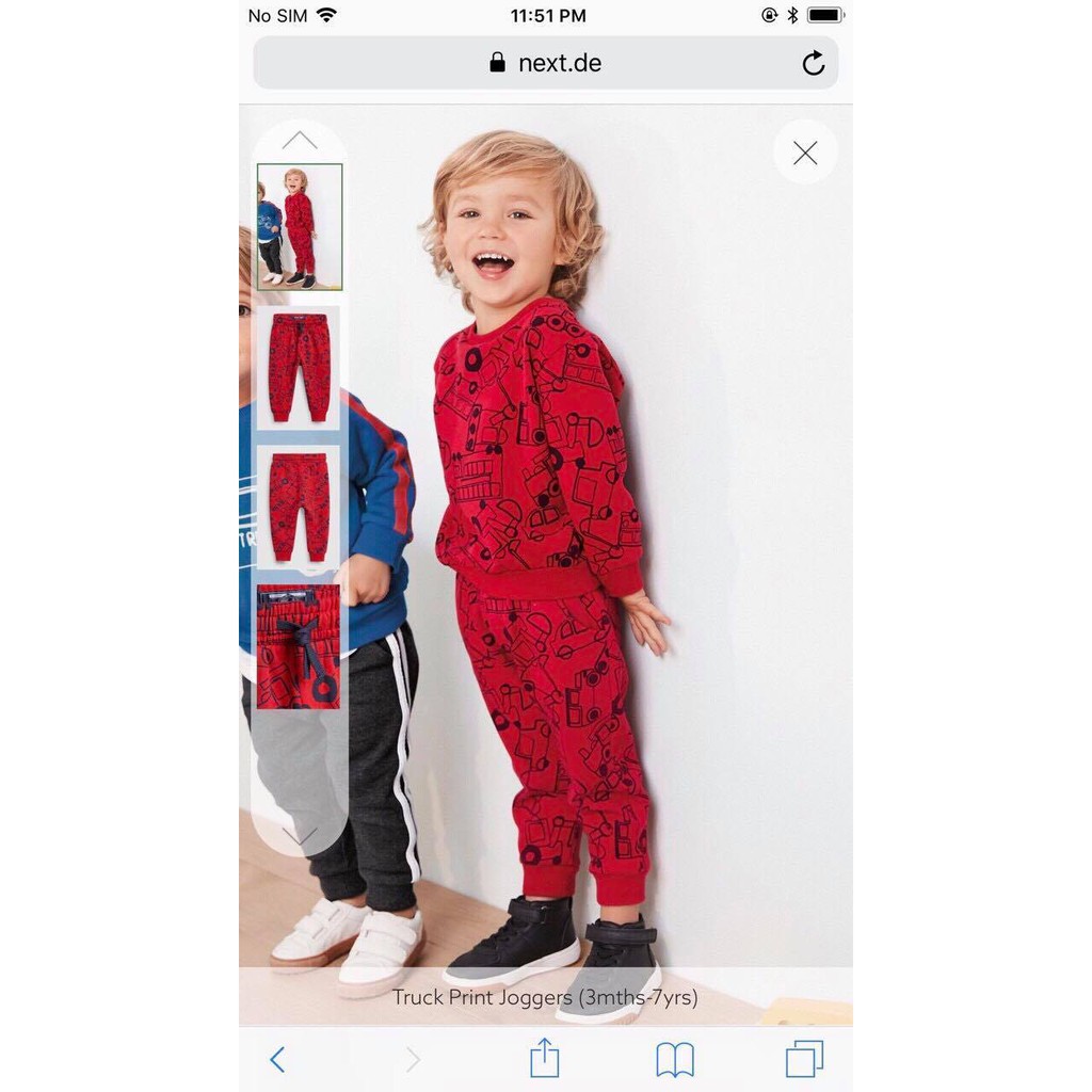 Bộ nỉ Next cho bé trai