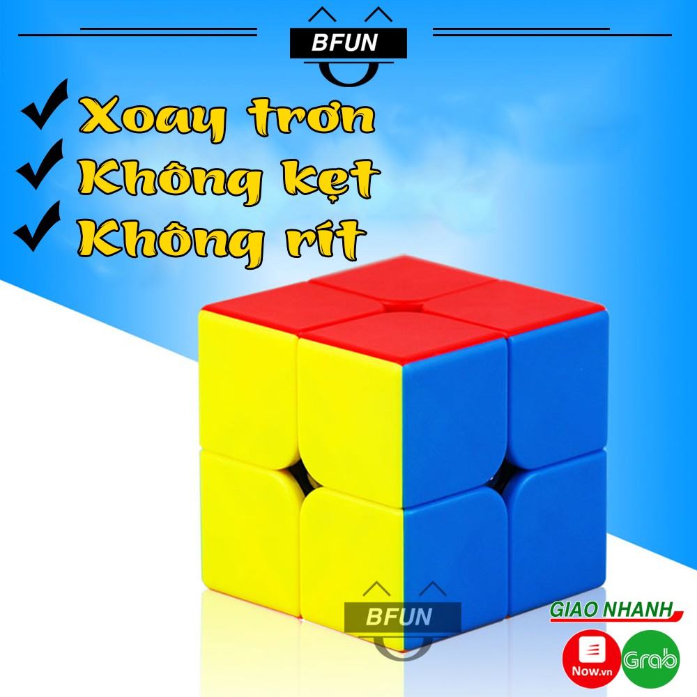 Rubik 2x2 Loại Xịn - Xoay Trơn Mượt, Không Rít, Giá Rẻ - Đồ Chơi Trẻ Em BFUN