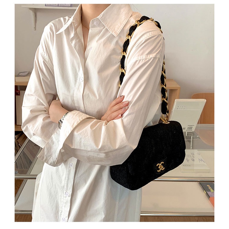 Túi Xách Denim Thêu Họa Tiết Thời Trang Mới 2022 Cho Nữ