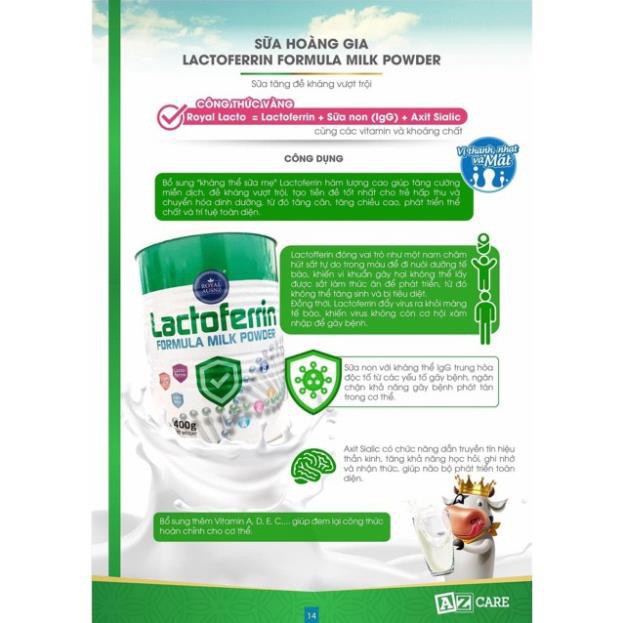 [CAO CẤP HƠN SỮA NON] Hàng Chính Hãng Sữa Hoàng Gia Úc Lactoferrin Formula Milk (400g) giúp tăng đề kháng cho trẻ