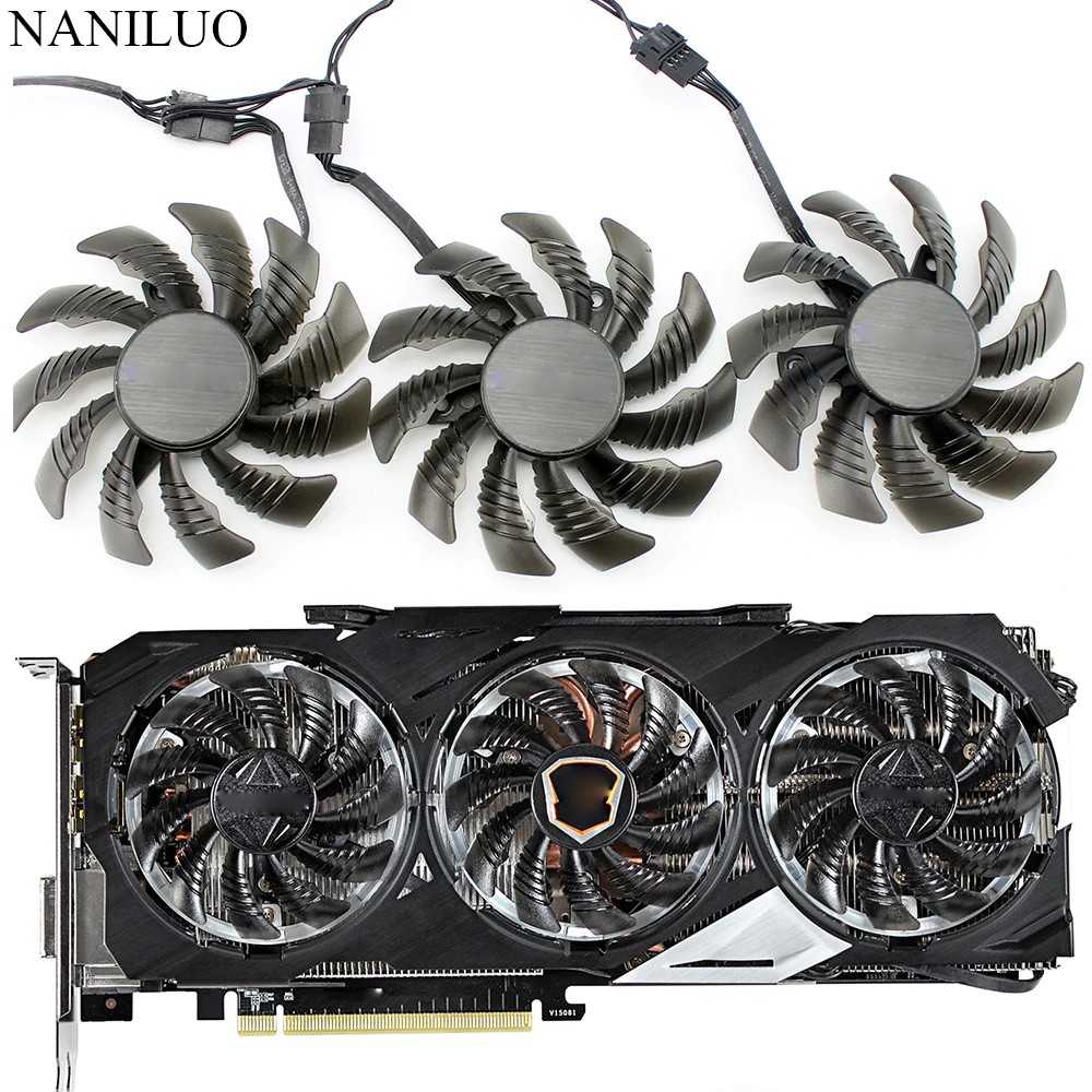 Quạt Tản Nhiệt 78mm Pld08010S12Hh 12v 0.35a T128010Su Cho Gigabyte Gtx980Ti Gtx 980 Gtx Titan X