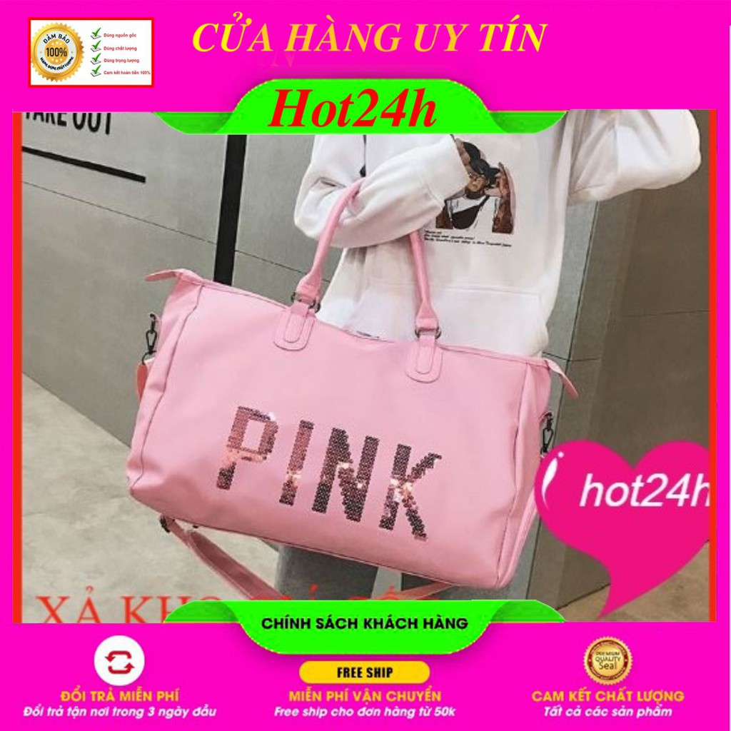 TÚI DU LỊCH ✈ FREESHIP ✈Túi du lịch xách tay đa năng pink bản to size đại DL01