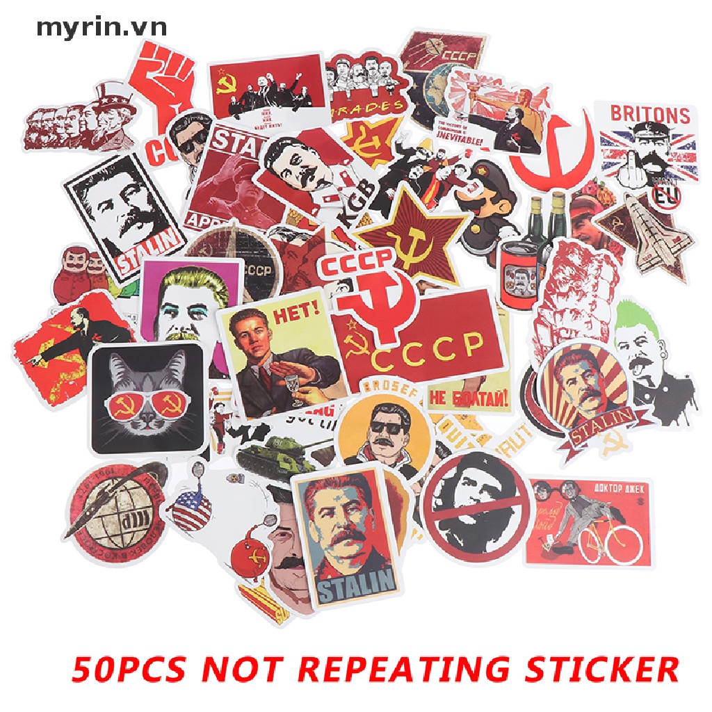 Set 50 Sticker Dán Ván Trượt Trang Trí