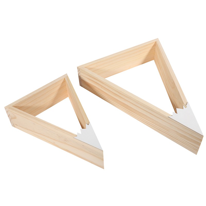 2 Pieces / Set Baby Room Wall Wooden Snow Mountain Shelf White#HAVN