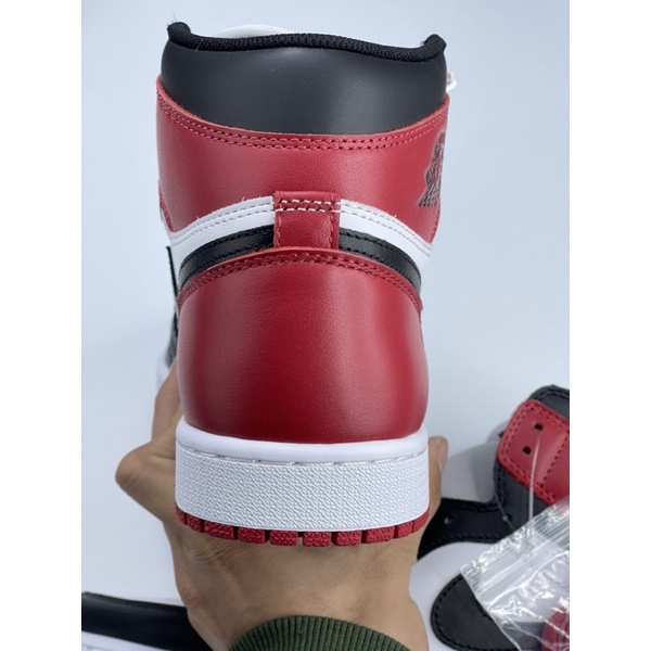 Giày  Sneaker 🔥 Jodan1 black toe đỏ đen trắng - kèm phụ kiện