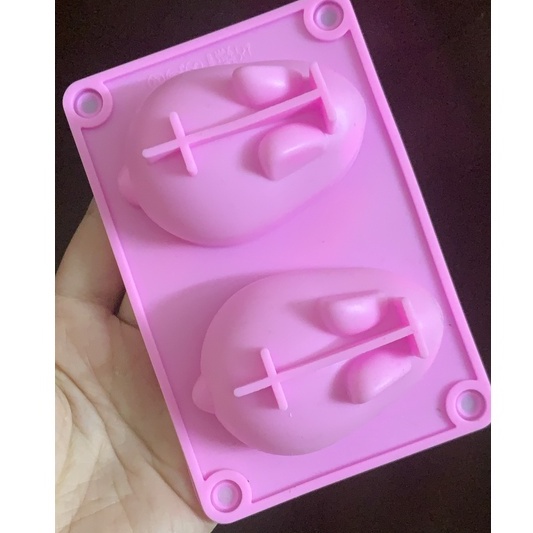 Khuôn silicon 3D thỏ - heo làm bánh pudding/rau câu/đậu hũ