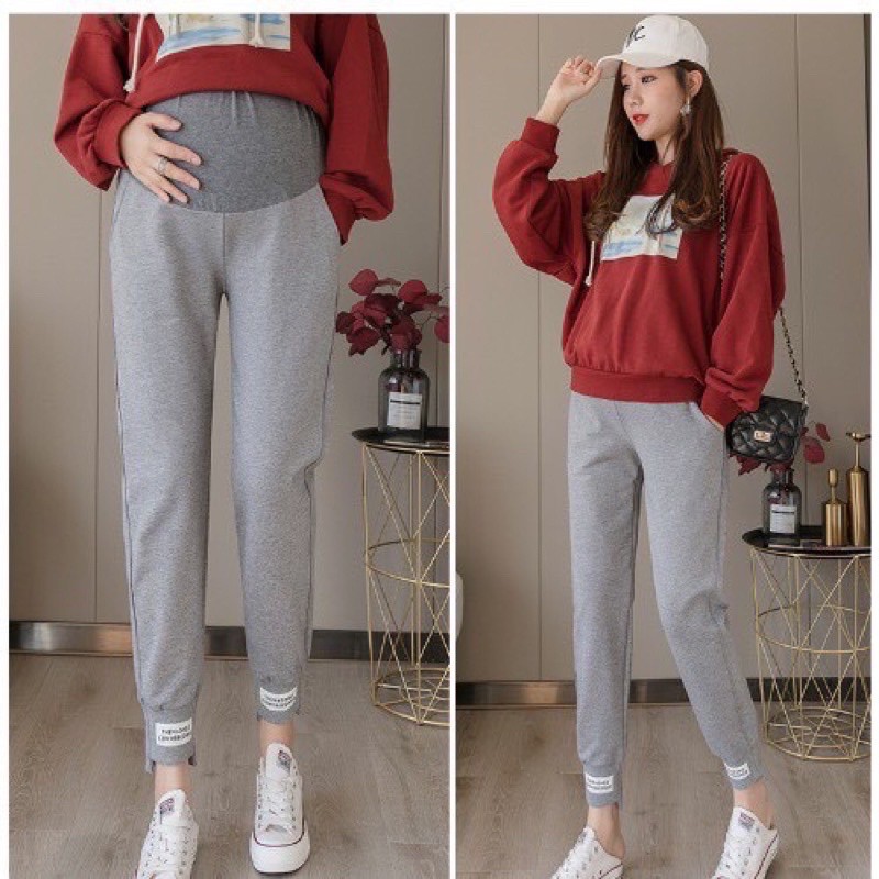 [Hàng cao cấp]Quần bầu chất da cá loại 1 dày mặc mùa đông Ko phải chất nỉ☘quần bầu có đáp bụng có chun chỉnhsize s-3xl