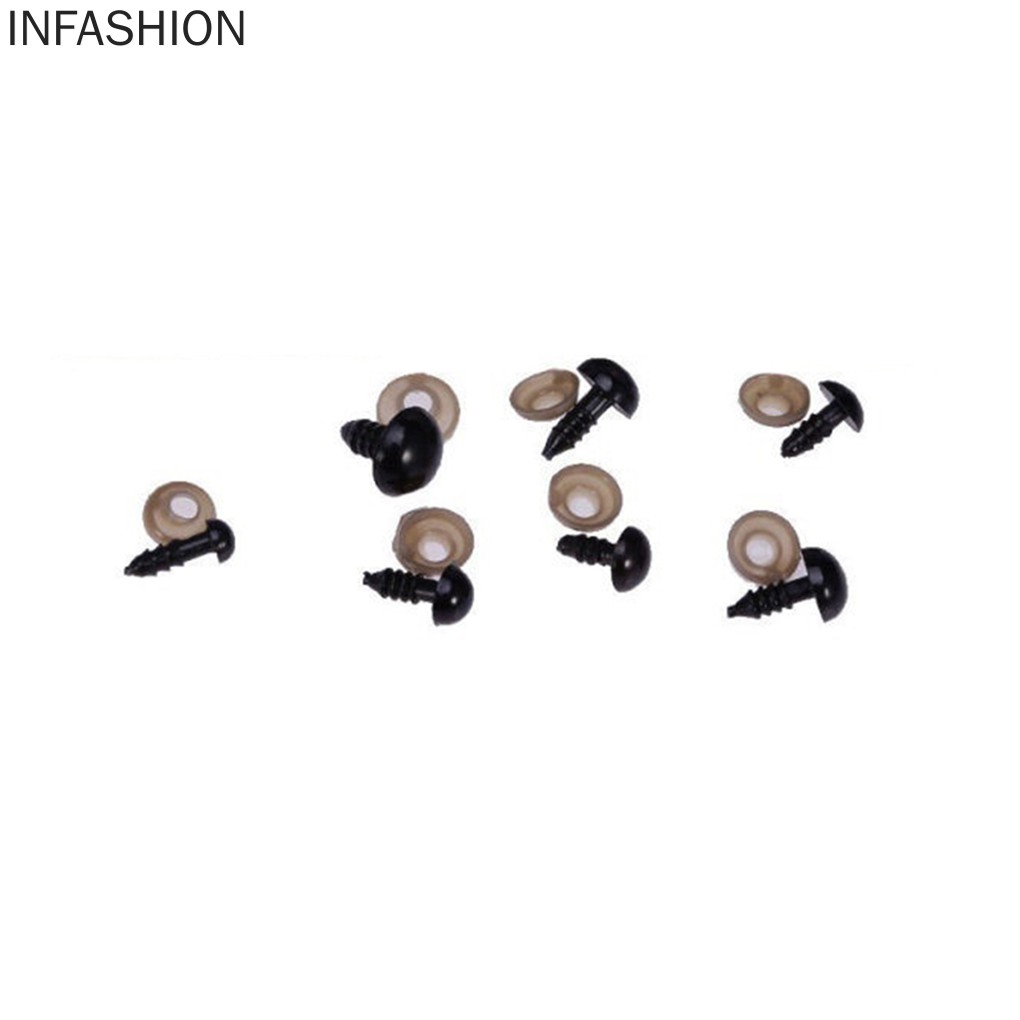 100 Mắt để làm thú bông DIY kích thước 6mm / 8mm / 9mm / 10mm / 12mm