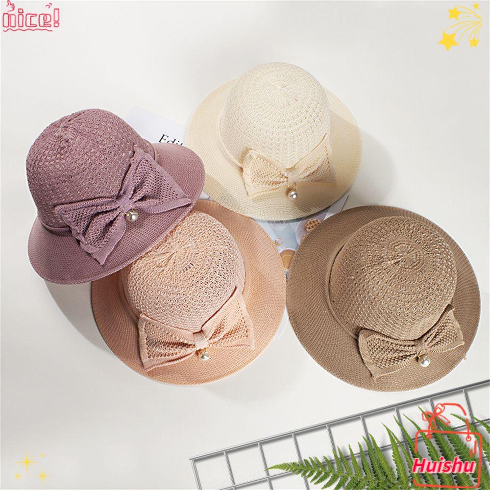 ✣HS✣ Women Beach Sunscreen Cap Shade Straw Hat Sun Hat Travel Big Brim Outdoor Summer Foldable Breathable Brim Cap/Multicolor