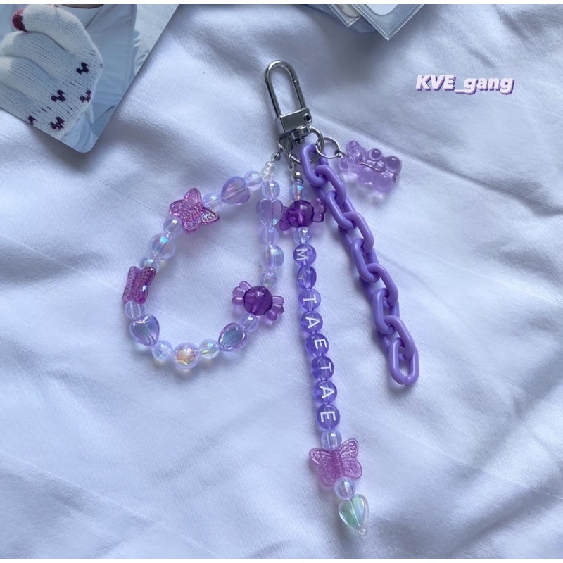 Keyring, móc khoá handmade kèm khung ảnh trang trí binder, balo,…