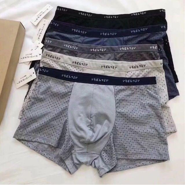 🩲Hộp 5 Quần Lót Đùi Nam Thông Hơi Xuất Nhật Cao Cấp