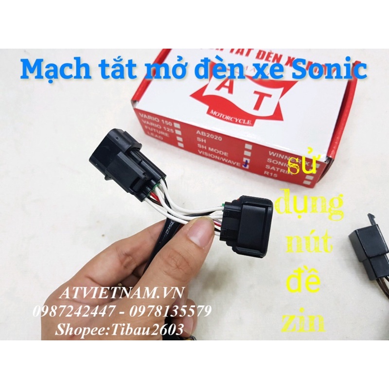 Mạch tắt mở đèn passing đèn chính xe SONIC trên nút đề Zin