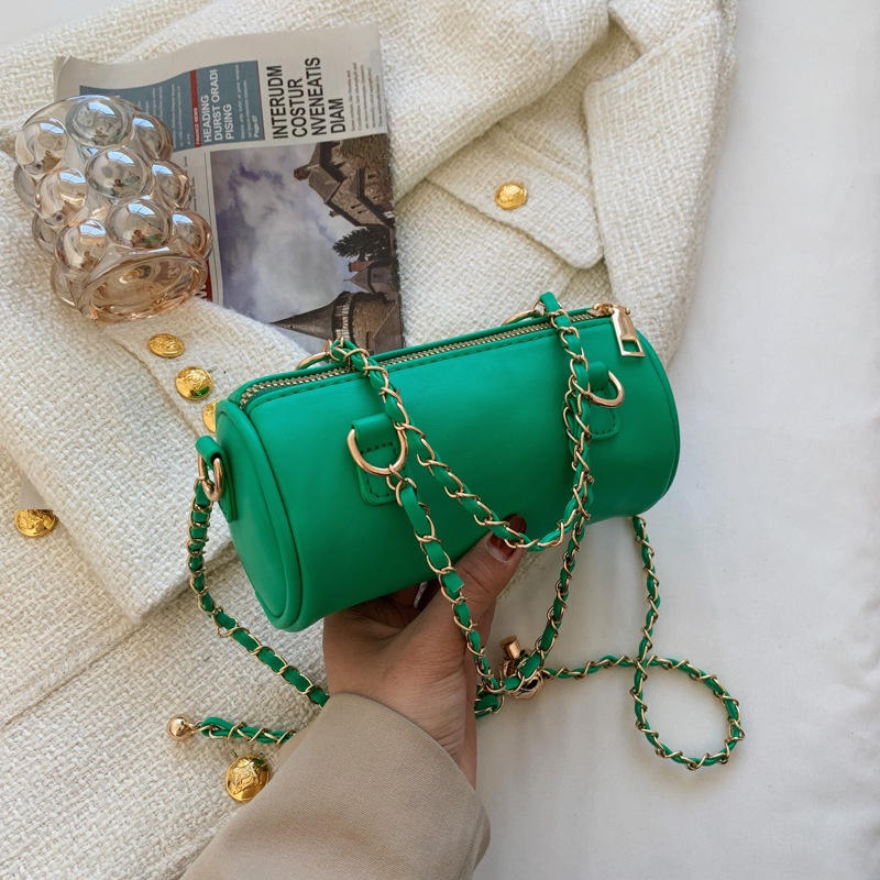 Túi Xách Boston Hình Trụ Dây Xích Thời Trang Dành Cho Nữ 2022