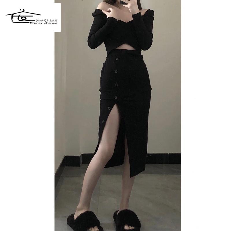Đầm Dài Ôm Dáng Xẻ Tà Thiết Kế Khoét Lỗ Rỗng Cho Nữ