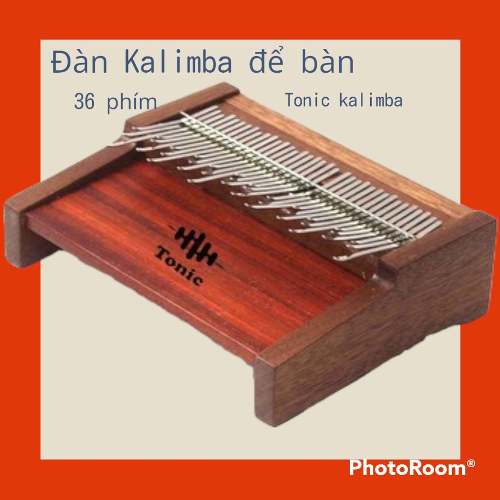 Đàn Kalimba Để Bàn 36 Phím Cao Cấp Tonic gỗ nguyên khối Cherry loại 1- Hàng chính hãng