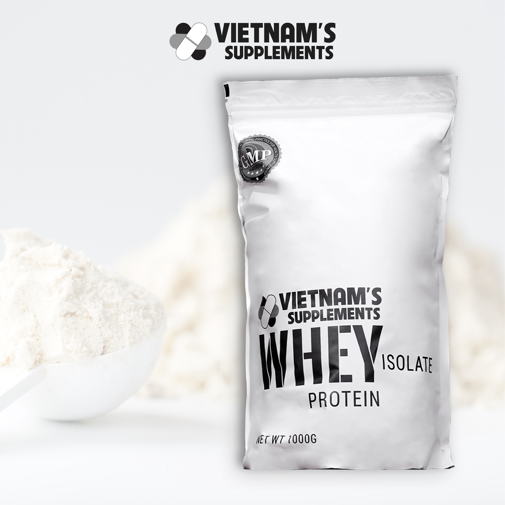 Bột Whey Protein Isolate bổ sung protein, ít calories, ít béo, tăng cơ 1000g - Vietnam's Supplements