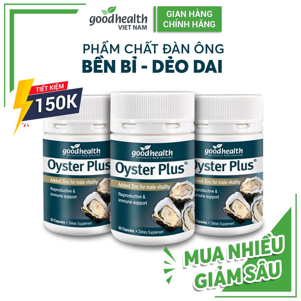 [CHÍNH HÃNG] Tinh chất hàu Goodhealth Oyster Plus hộp 60 viên -(có tem QR code xác thực)