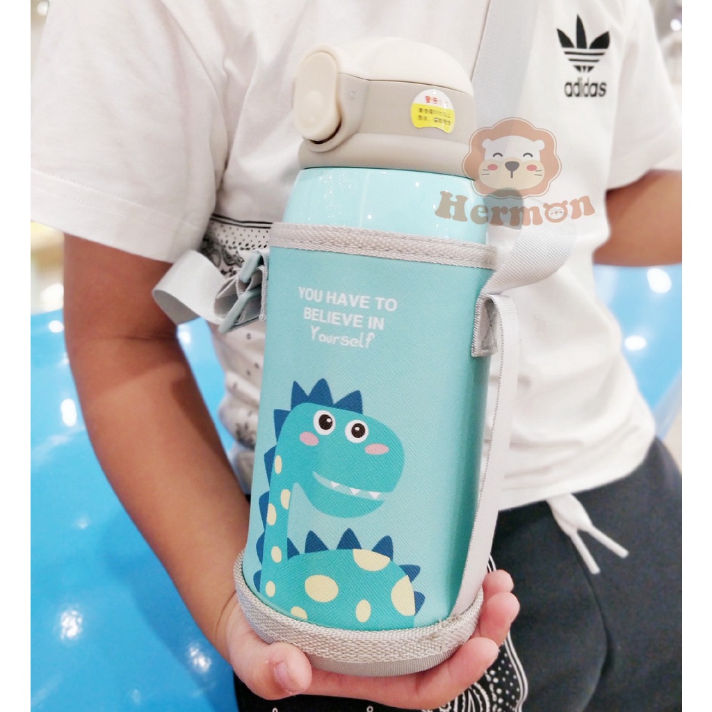 B𝐢̀𝐧𝐡 𝐧𝐮̛𝐨̛́𝐜 𝐇𝐞𝐫𝐦𝐨𝐧  𝟔𝟎𝟎𝐦𝐥 giữ nhiệt 2 nắp có ống hút cho bé đi học, nhà trẻ, mầm non và đi chơi