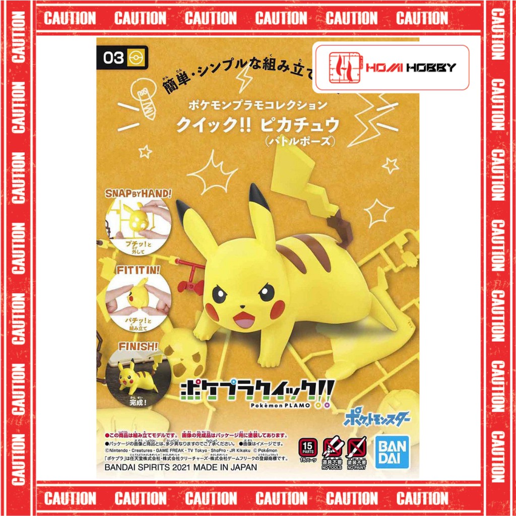 Mô hình lắp ráp Pokepla Collection Quick 03 - Pikachu (Battle Pose)