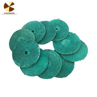 Bộ 10 bánh xơ dừa/nỉ xơ dừa vinasum màu xanh 5''