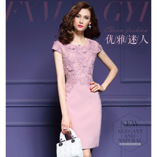 Đầm body họa tiết thêu kl74716