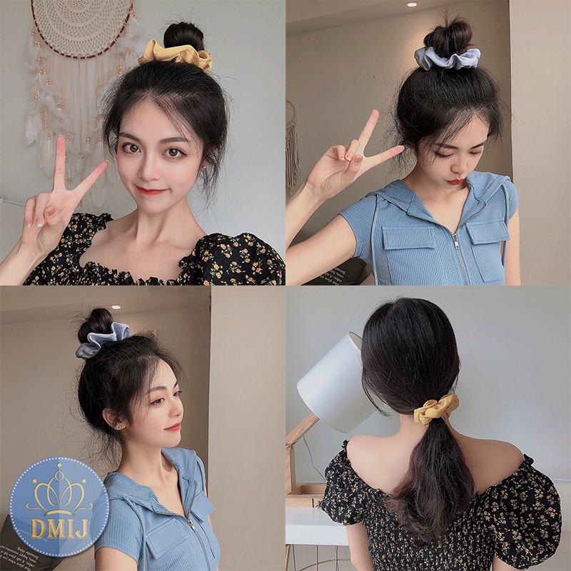 [Cột Tóc Vải Scrunchies] Dây Buộc Tóc Scrunchies Nhiều Màu Hàn Quốc