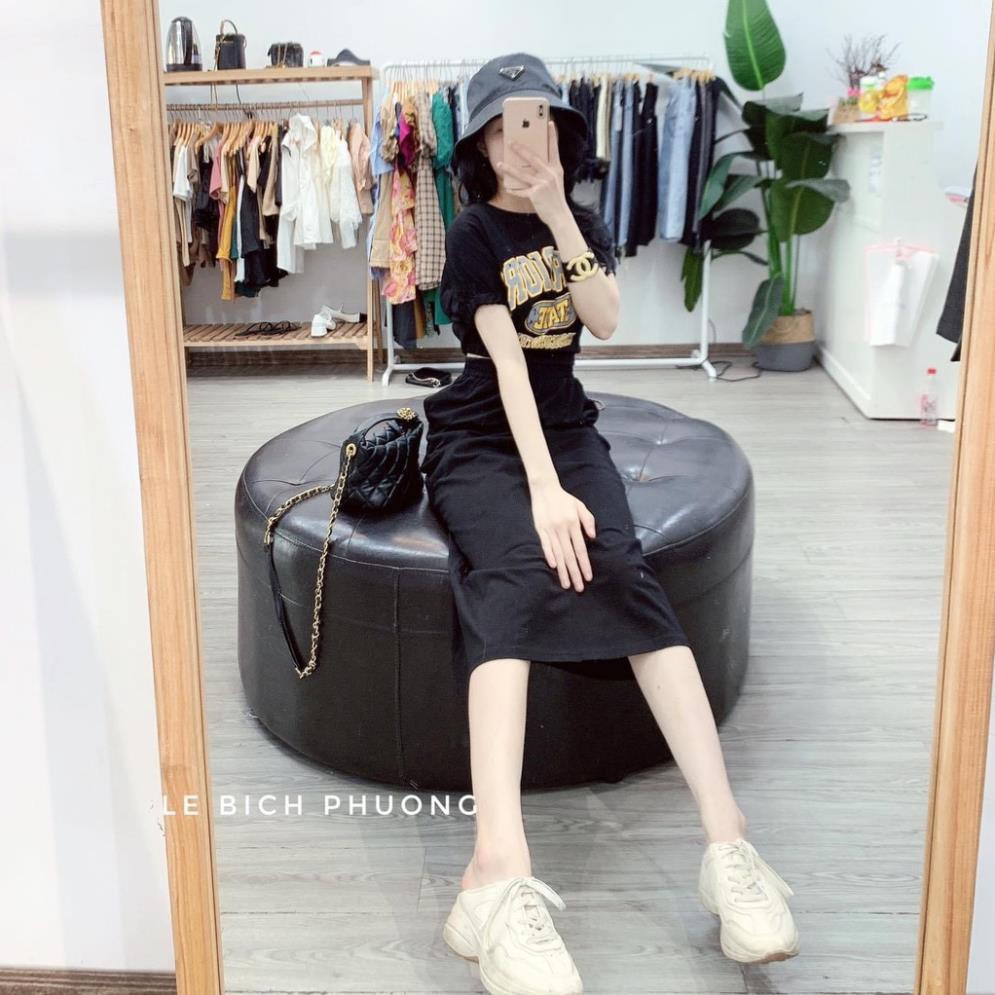 Set đồ nữ cá tính, set váy dài áo thun đi chơi sang chảnh mùa hè đẹp 8A00009 TKBHH | BigBuy360 - bigbuy360.vn