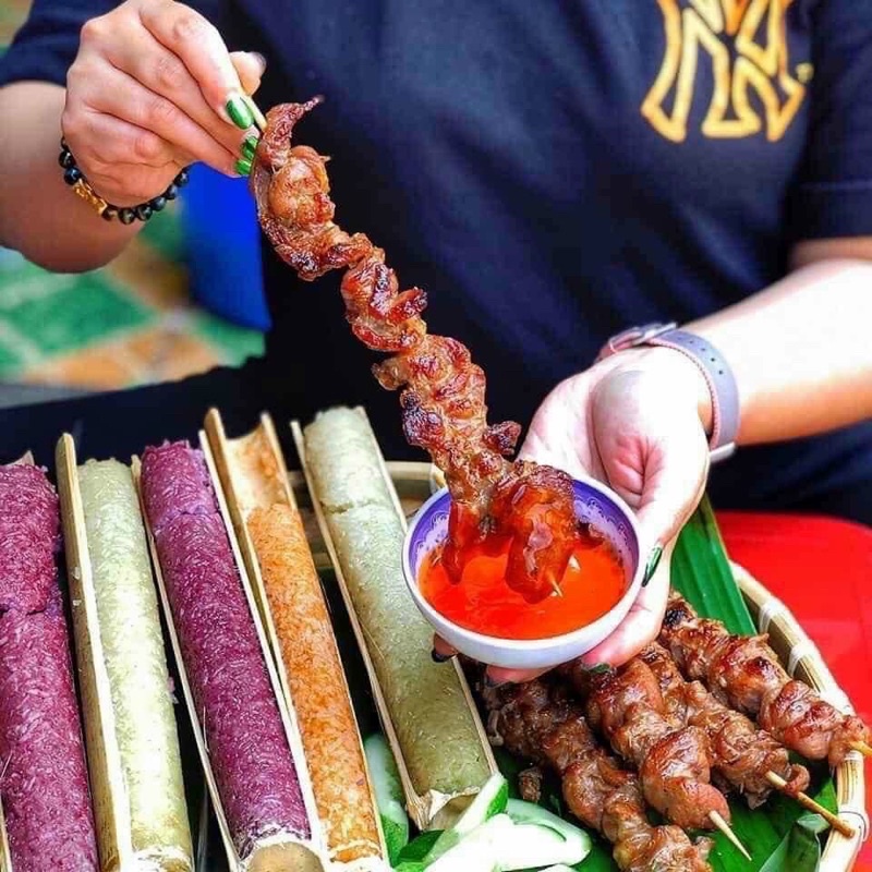 [HỎA TỐC SG] Cơm lam ngũ sắc Tây Bắc tặng muối vừng ăn kèm thịt nướng siêu ngon