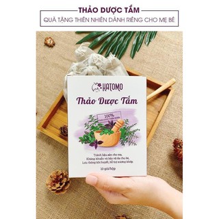 Thảo dược tắm cho mẹ và bé HATOMO hộp 10 túi, tắm gội thảo dược thiên nhiên - Monnie Kids