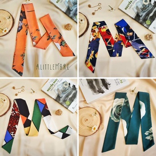 Turban Băng Đô AlittleMORE Khăn Lụa Đẹp Thời Trang Phong Cách Hàn Quốc Buộc Tóc Ruy Băng