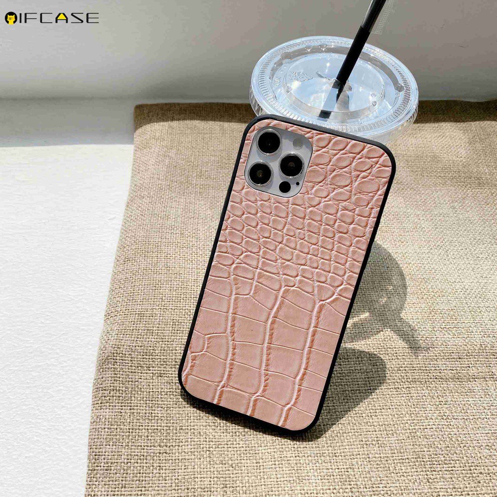 Samsung Galaxy A9 A6 A6+ A5 J8 J6 J6+ Plus 2018 J7 Pro 2017 J2 Grand Prime A40 Note 10 Lite 9 Phone Case Pink Crocodile Pattern Business Simple Leather Casing Case Cover