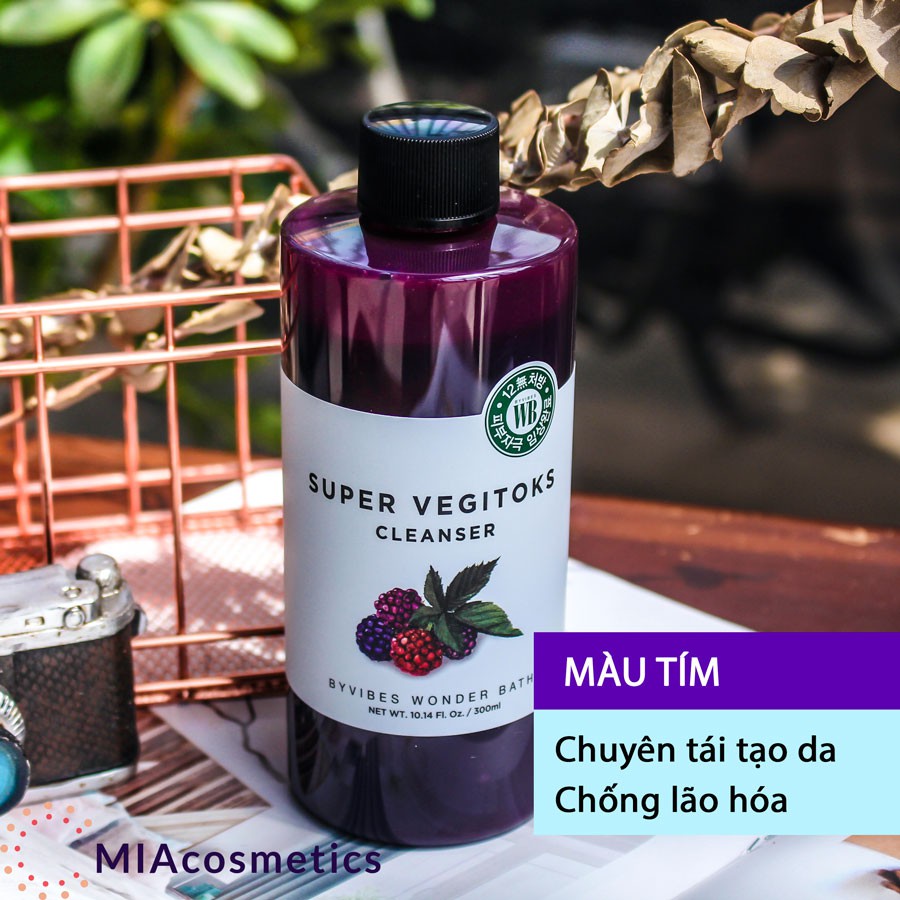 [CHÍNH HÃNG] Sữa rửa mặt thải độc rau củ SUPER VEGITOKS CLEANSER GREEN (MÀU XANH) | BigBuy360 - bigbuy360.vn