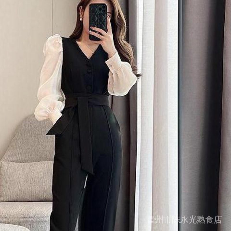 Quần Dài Lưng Cao Dáng Ôm Phối Thắt Lưng Thời Trang Mùa Thu Phong Cách Phápáo kiểu hàn quốc mùa hè
