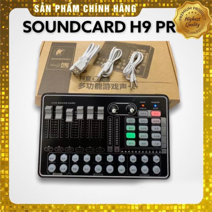 Bộ Mic Hát Livestream Soundcard H9 &amp; Mic BM900⚡BH 1 NĂM⚡Chất Lượng Cao, Âm Thanh Cực Kỳ Sống Động